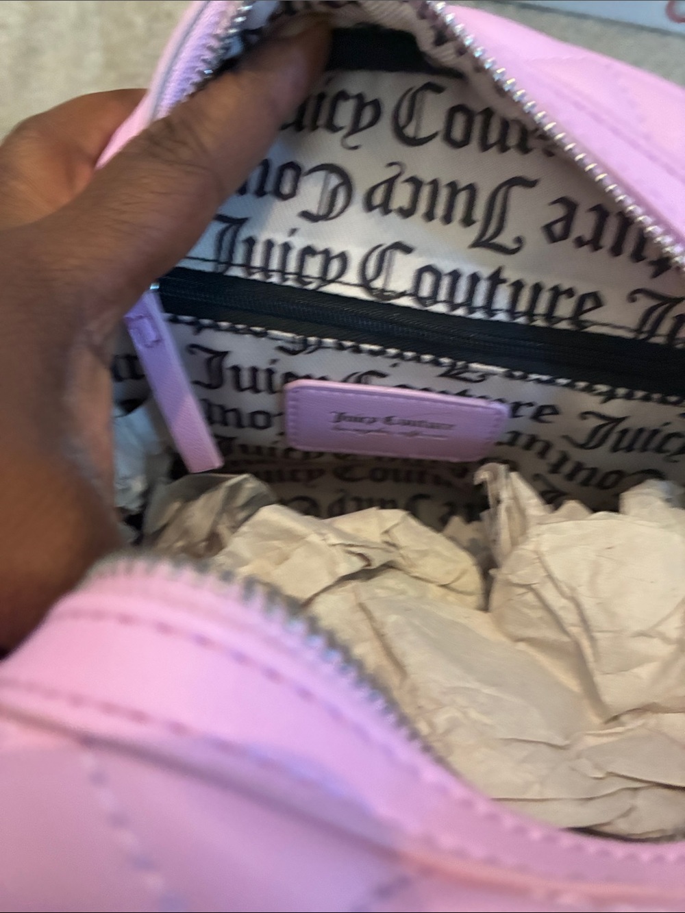Juicy Couture Lavender Quilted Heart Satchel - Picture 6 of 6